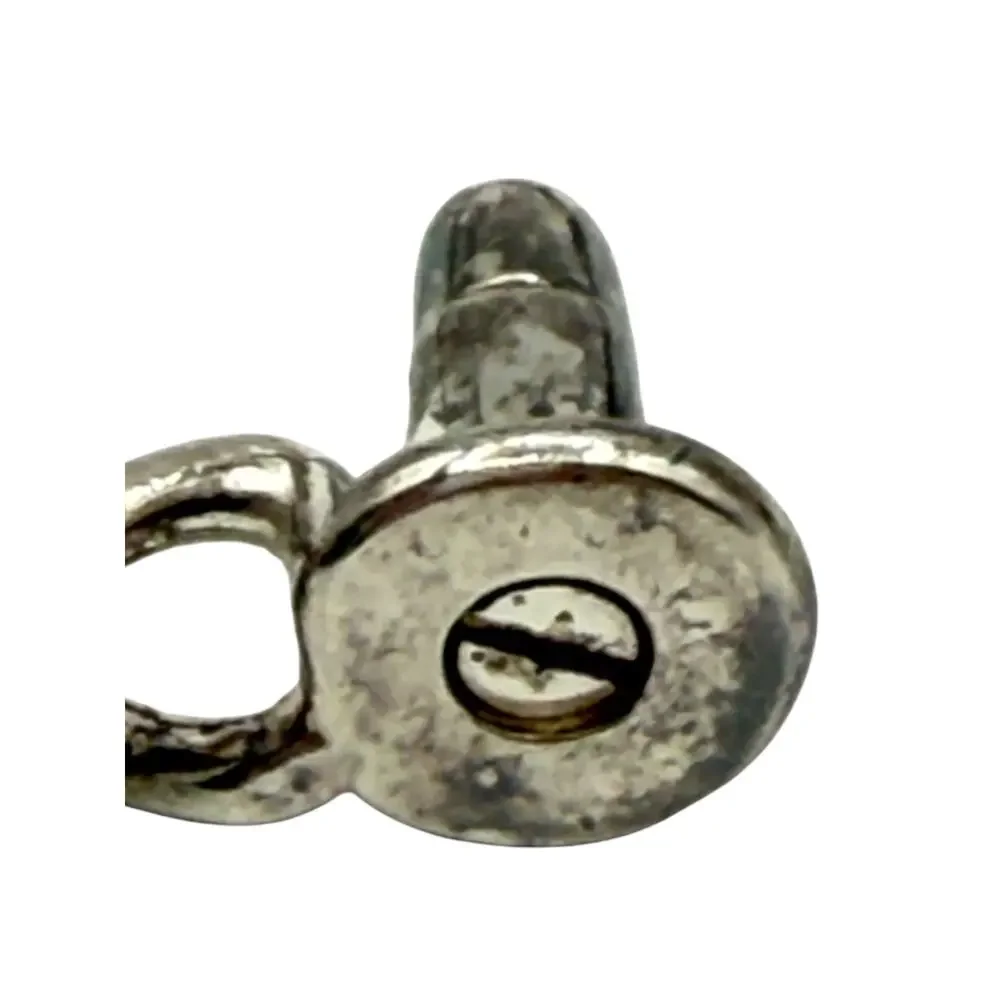 CHANEL Vintage 1996 Silver-Tone CC Turn Lock Chain Necklace